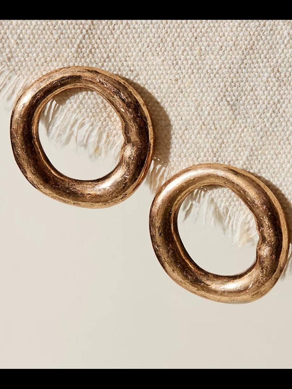 Free People Gold-Tone Hoop Earrings NWT